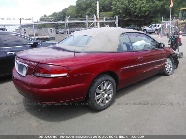 1C3EL65R34N340103 - 2004 CHRYSLER SEBRING LIMITED RED photo 4