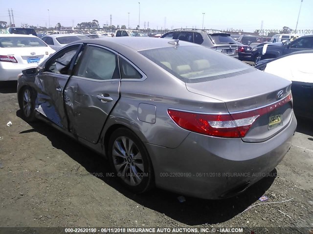 KMHFG4JG9DA228017 - 2013 HYUNDAI AZERA BROWN photo 3