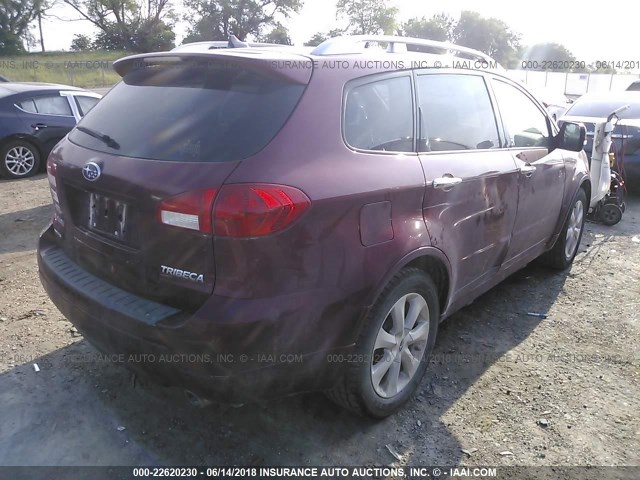 4S4WX9HD3B4402359 - 2011 SUBARU TRIBECA LIMITED/TOURING RED photo 4