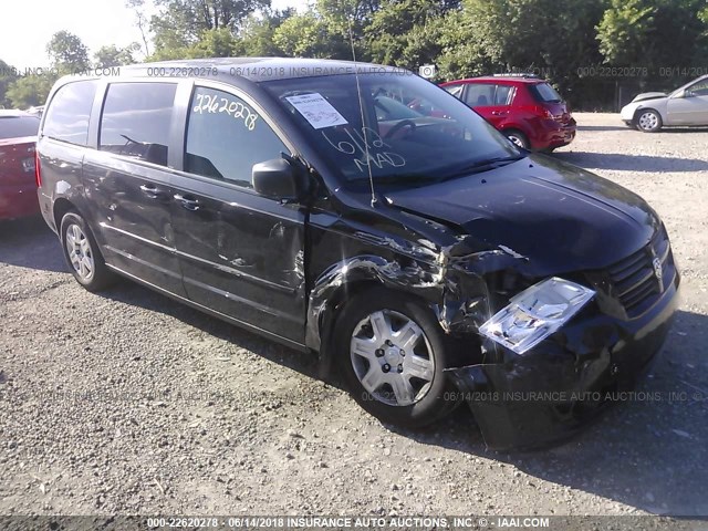 2D4RN4DE3AR372688 - 2010 DODGE GRAND CARAVAN SE BLACK photo 1