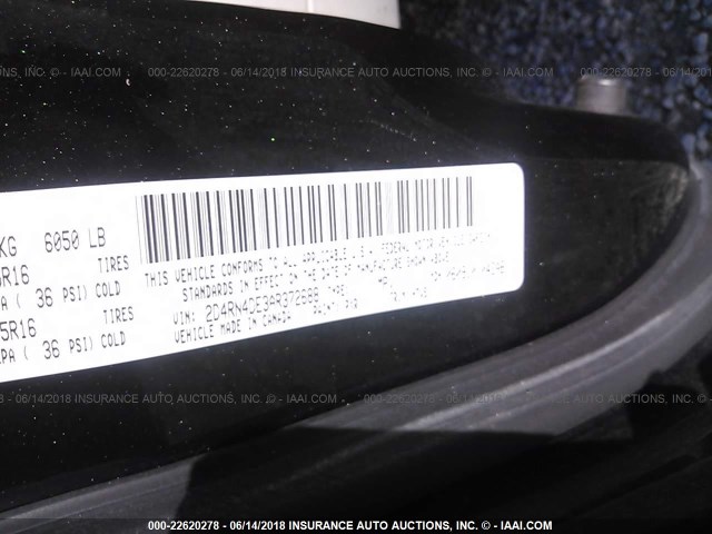 2D4RN4DE3AR372688 - 2010 DODGE GRAND CARAVAN SE BLACK photo 9