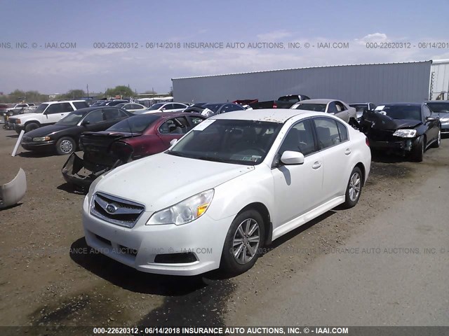 4S3BMBC67B3229320 - 2011 SUBARU LEGACY 2.5I PREMIUM WHITE photo 2