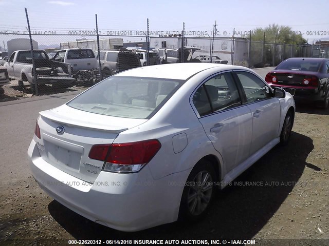 4S3BMBC67B3229320 - 2011 SUBARU LEGACY 2.5I PREMIUM WHITE photo 4