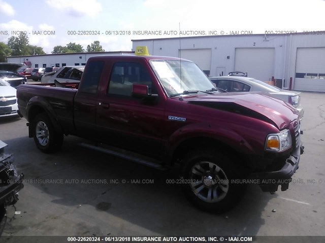1FTYR44E18PA49927 - 2008 FORD RANGER SUPER CAB RED photo 1