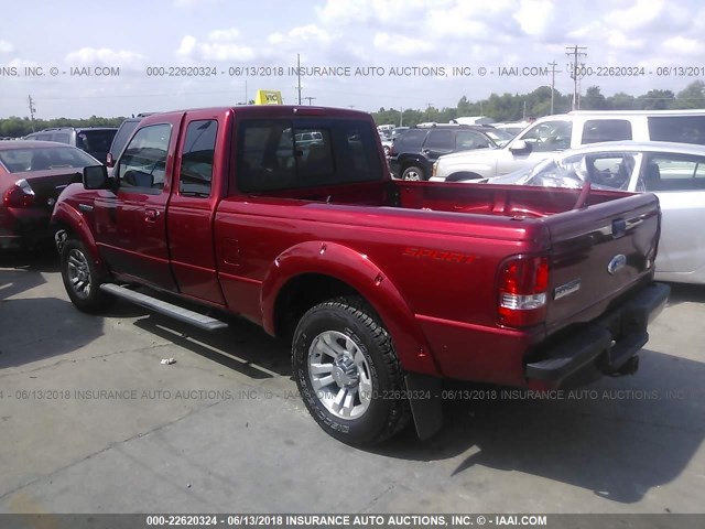 1FTYR44E18PA49927 - 2008 FORD RANGER SUPER CAB RED photo 3