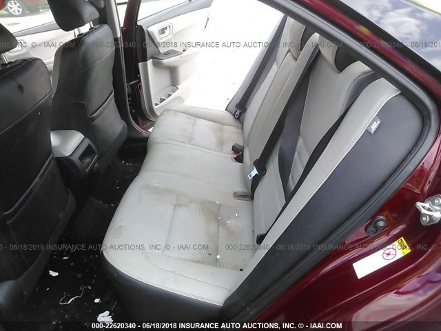 4T1BF1FK3GU516454 - 2016 TOYOTA CAMRY LE/XLE/SE/XSE RED photo 8