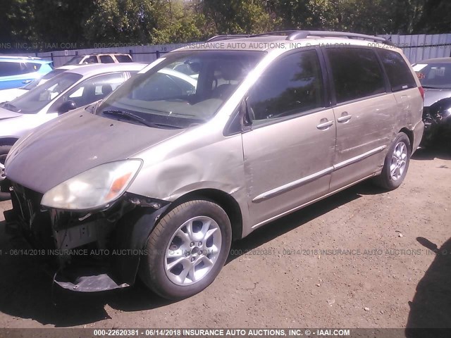 5TDZA22C64S134781 - 2004 TOYOTA SIENNA XLE/XLE LIMITED GOLD photo 2