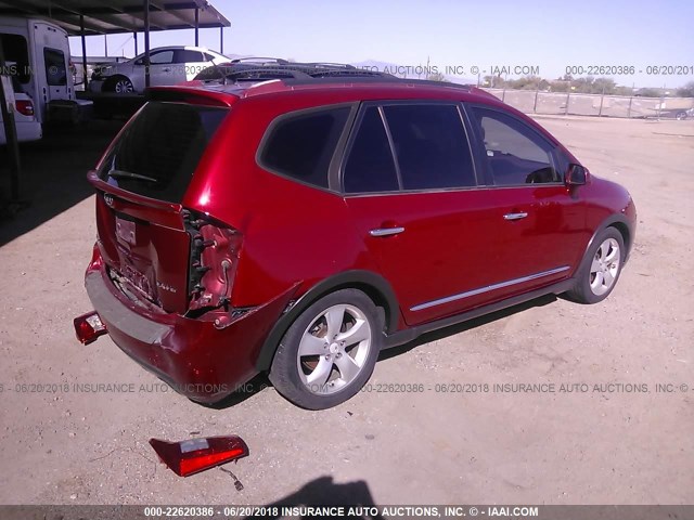 KNAFG526277084695 - 2007 KIA RONDO LX/EX MAROON photo 4