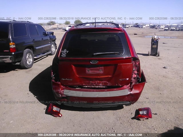 KNAFG526277084695 - 2007 KIA RONDO LX/EX MAROON photo 6