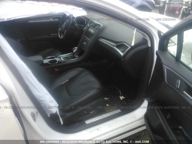 3FA6P0D94DR212068 - 2013 FORD FUSION TITANIUM WHITE photo 5