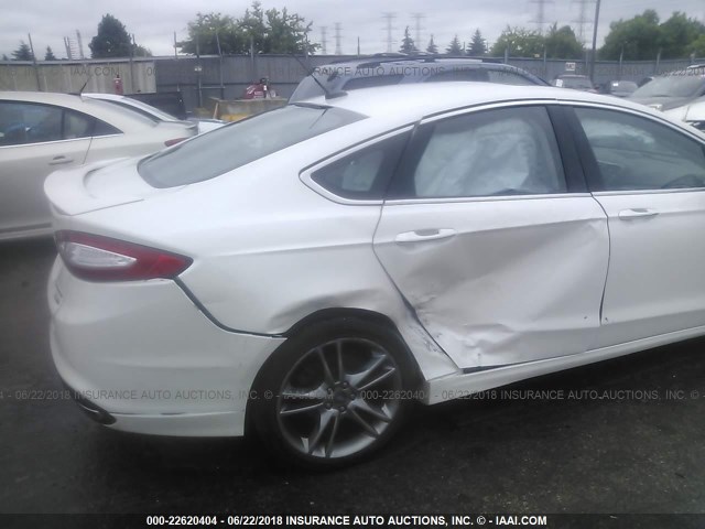 3FA6P0D94DR212068 - 2013 FORD FUSION TITANIUM WHITE photo 6