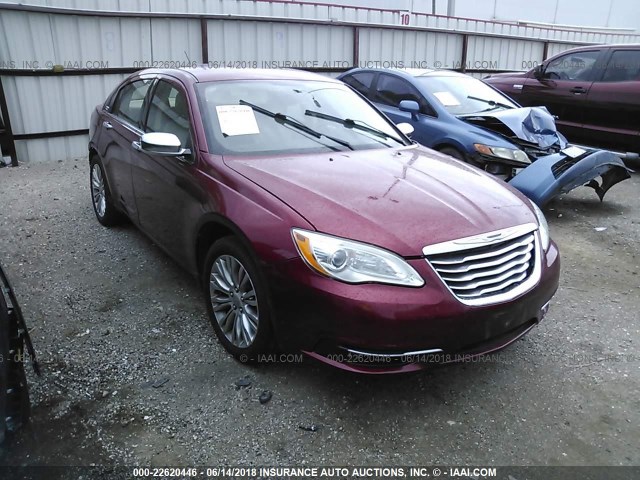 1C3CCBCBXCN109333 - 2012 CHRYSLER 200 LIMITED RED photo 1