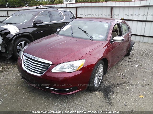 1C3CCBCBXCN109333 - 2012 CHRYSLER 200 LIMITED RED photo 2