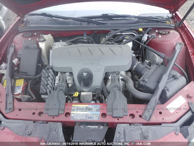 2G2WP552781112862 - 2008 PONTIAC GRAND PRIX Қызыл фото 10