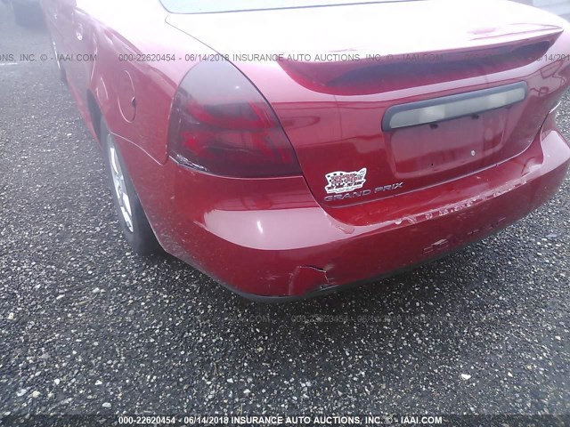2G2WP552781112862 - 2008 PONTIAC GRAND PRIX Қызыл фото 6