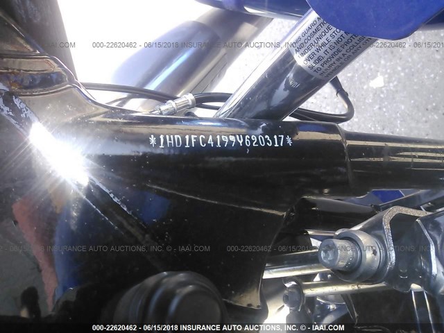 1HD1FC4199Y620317 - 2009 HARLEY-DAVIDSON FLHTCU BLUE photo 10