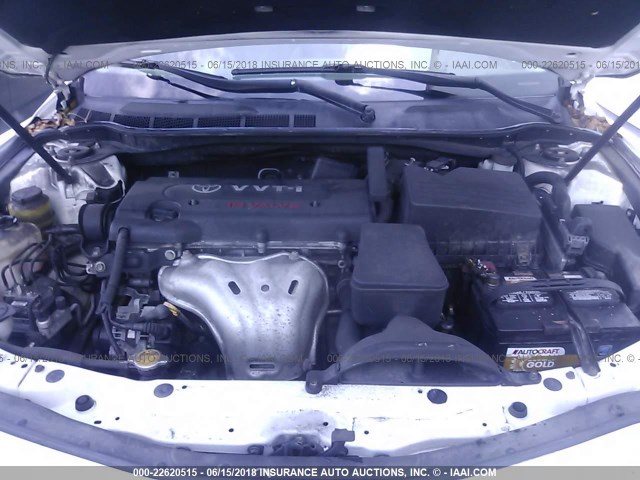 4T1BE46K49U909208 - 2009 TOYOTA CAMRY SE/LE/XLE WHITE photo 10