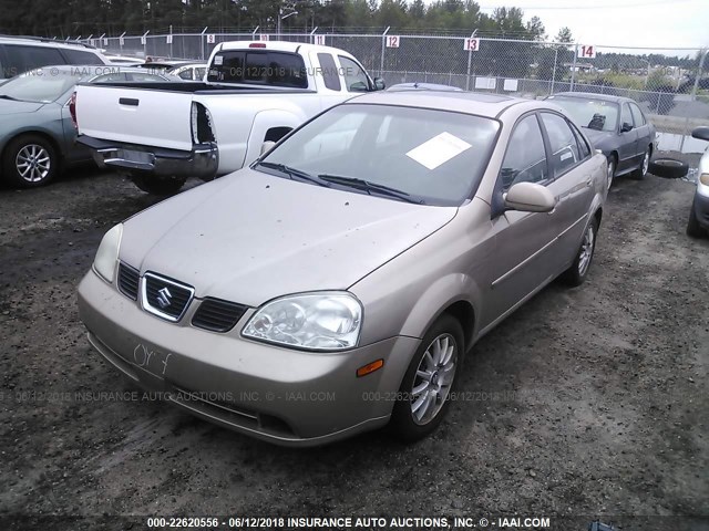 KL5JJ52Z94K013291 - 2004 SUZUKI FORENZA LX/EX TAN photo 2