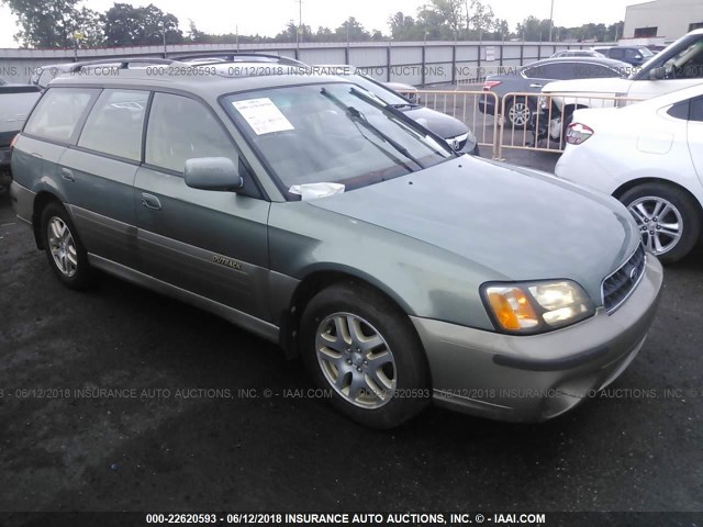 4S3BH686237636556 - 2003 SUBARU LEGACY OUTBACK LIMITED GREEN photo 1