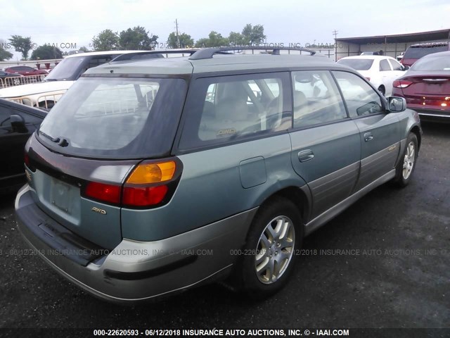 4S3BH686237636556 - 2003 SUBARU LEGACY OUTBACK LIMITED GREEN photo 4