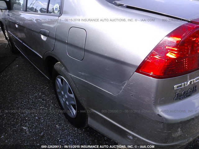 2HGES16305H626241 - 2005 HONDA CIVIC DX VP GRAY photo 6