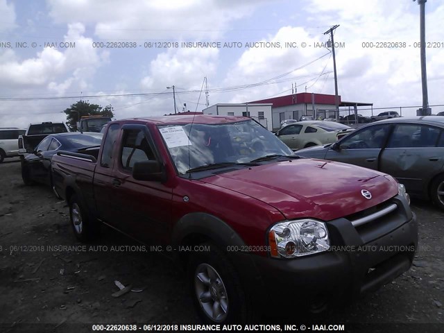 1N6DD26S42C318521 - 2002 NISSAN FRONTIER KING CAB XE RED photo 1