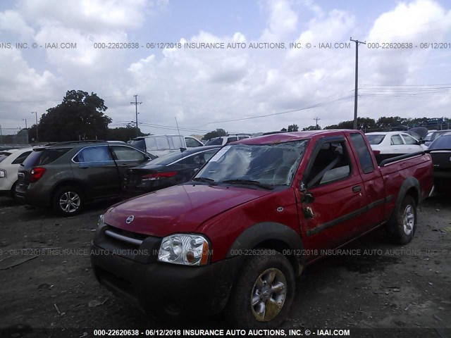 1N6DD26S42C318521 - 2002 NISSAN FRONTIER KING CAB XE RED photo 2
