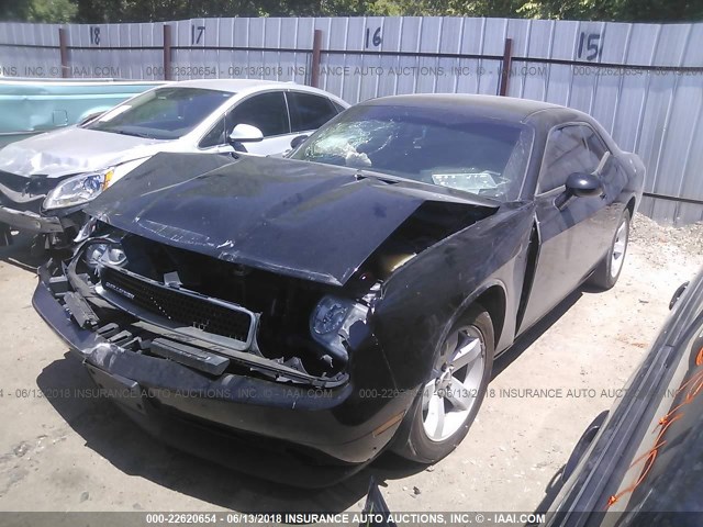 2C3CDYAG8CH210023 - 2012 DODGE CHALLENGER SXT BLACK photo 2