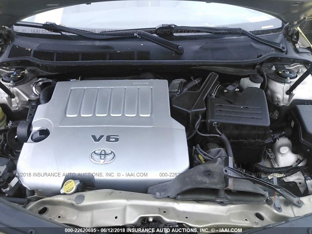 4T1BK46K77U052629 - 2007 TOYOTA CAMRY NEW GENERAT LE/XLE/SE GOLD photo 10