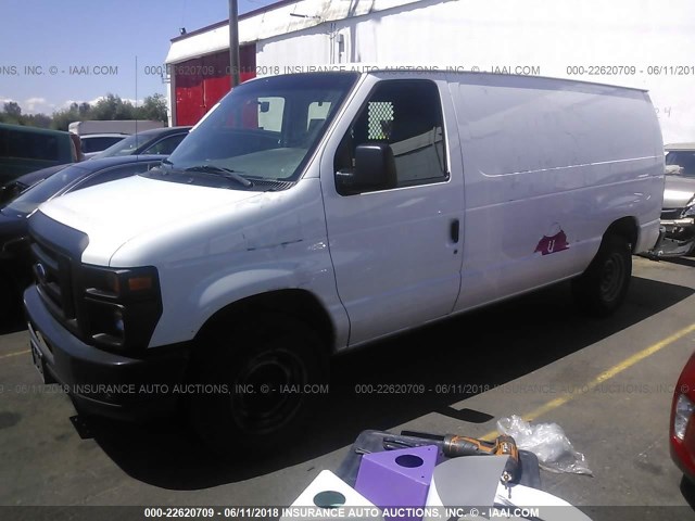 1FTNE24L48DA34115 - 2008 FORD ECONOLINE E250 VAN WHITE photo 2