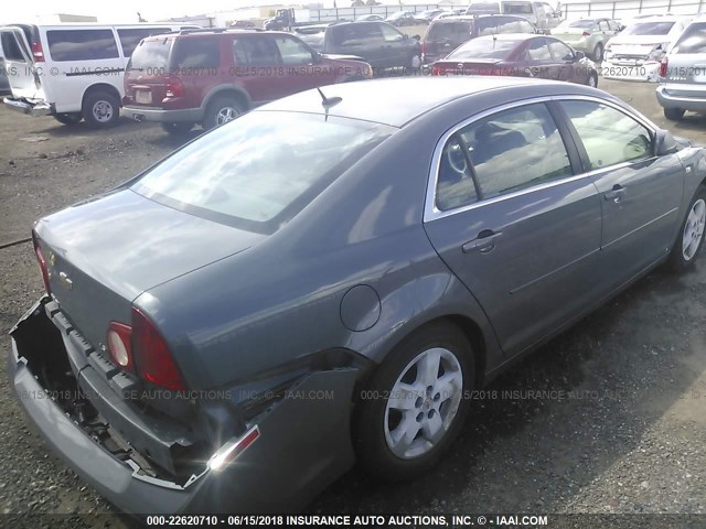 1G1ZG57B684208937 - 2008 CHEVROLET MALIBU LS GRAY photo 4