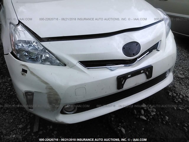 JTDZN3EU1C3150787 - 2012 TOYOTA PRIUS V WHITE photo 6