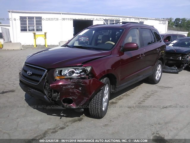 5NMSH13E79H309914 - 2009 HYUNDAI SANTA FE SE/LIMITED RED photo 2