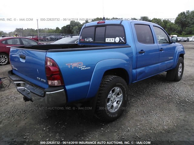 3TMLU42N78M016450 - 2008 TOYOTA TACOMA DOUBLE CAB ლურჯი ფოტო 4