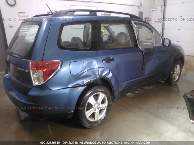 JF2SH6BC0AH793784 - 2010 SUBARU FORESTER XS Синій фото 4