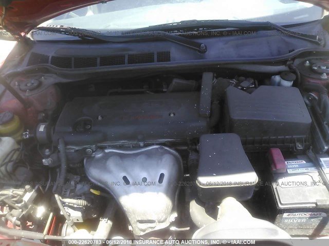 4T1BE46K99U407164 - 2009 TOYOTA CAMRY SE/LE/XLE RED photo 10