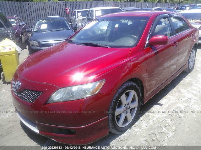 4T1BE46K99U407164 - 2009 TOYOTA CAMRY SE/LE/XLE RED photo 2