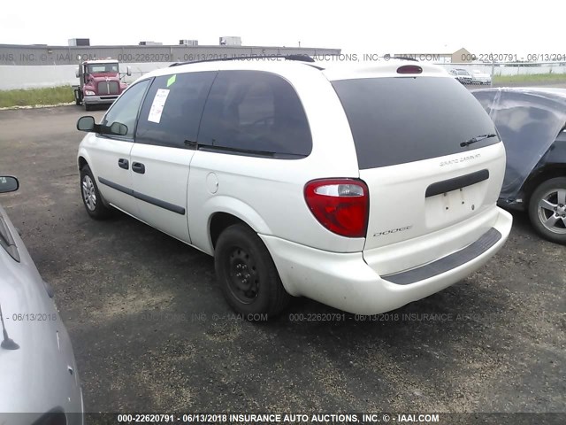 1D4GP24R57B166465 - 2007 DODGE GRAND CARAVAN SE WHITE photo 3