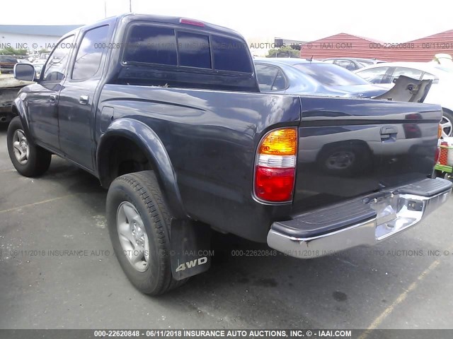 5TEHN72N44Z308526 - 2004 TOYOTA TACOMA DOUBLE CAB 黑色 照片 3