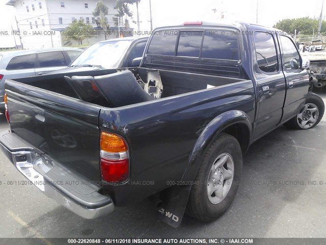 5TEHN72N44Z308526 - 2004 TOYOTA TACOMA DOUBLE CAB 黑色 照片 4