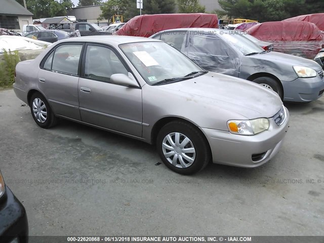 2T1BR12E21C498223 - 2001 TOYOTA COROLLA CE/LE/S BEIGE photo 1