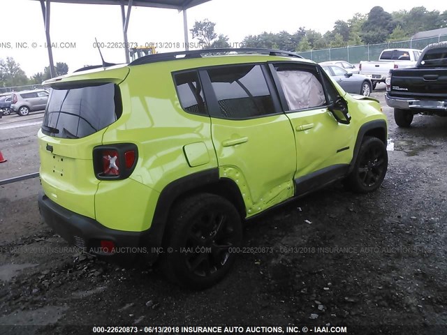 ZACCJBBB4JPG73261 - 2018 JEEP RENEGADE LATITUDE GREEN photo 4