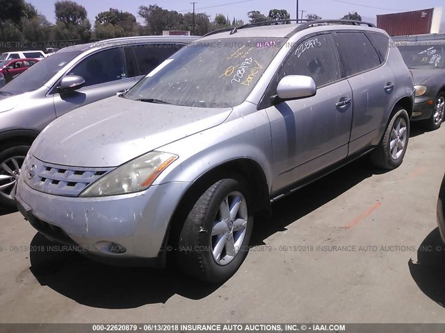 JN8AZ08T84W228473 - 2004 NISSAN MURANO SL/SE SILVER photo 2