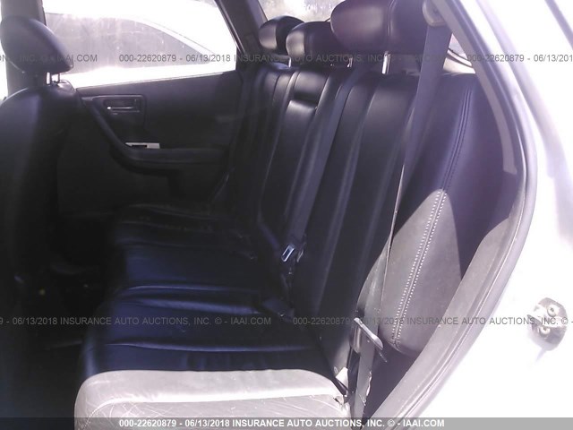 JN8AZ08T84W228473 - 2004 NISSAN MURANO SL/SE SILVER photo 8