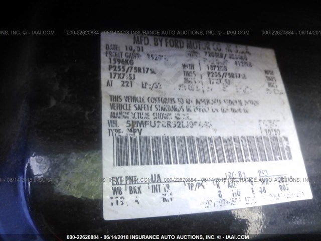 5LMFU28R52LJ09643 - 2002 LINCOLN NAVIGATOR BLACK photo 9