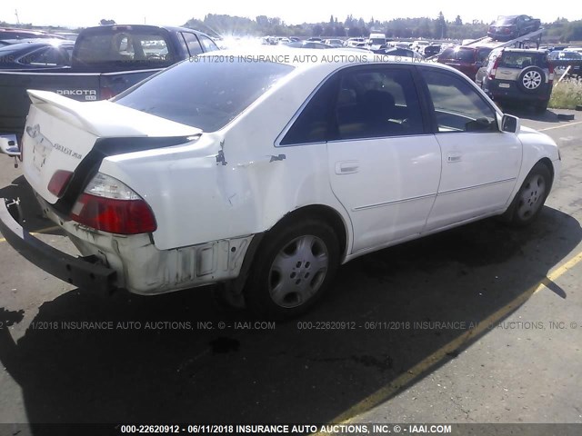 4T1BF28B03U305824 - 2003 TOYOTA AVALON XL/XLS WHITE photo 4