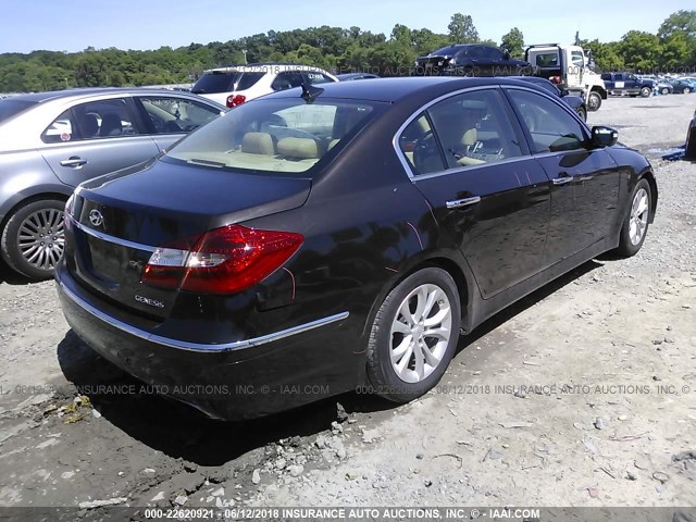 KMHGC4DD6DU243414 - 2013 HYUNDAI GENESIS 3.8L BLACK photo 4