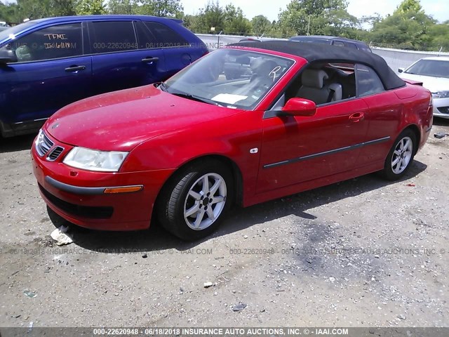 YS3FD79Y266110580 - 2006 SAAB 9-3 RED photo 2