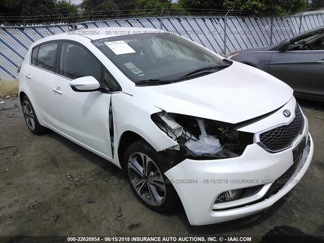 KNAFX5A81G5626528 - 2016 KIA FORTE EX WHITE photo 1