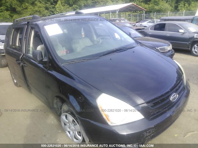 KNDMB233286236672 - 2008 KIA SEDONA EX/LX BLACK photo 1